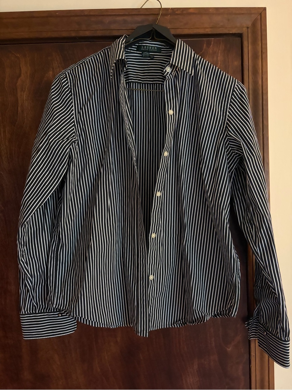 Ralph Lauren Black and White Striped Shirt